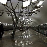 Photo taken at metro Troparyovo by Svetlana L. on 12/11/2014