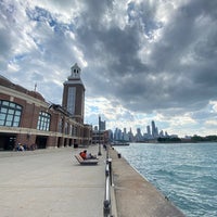 Photo taken at Chicago Harbor Southeast Guidewall Lighthouse by Mania A. on 7/20/2022
