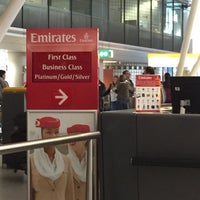 Photo taken at Emirates Check-in by Nathalie S. on 9/29/2015