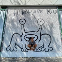 Photo taken at Hi How Are You? | Jeremiah the Innocent Frog. (1993) mural by Daniel Johnston by Jane L. on 4/9/2022