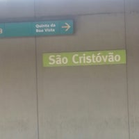 Photo taken at MetrôRio - São Cristóvão Subway Station by Gisele I. on 4/1/2013