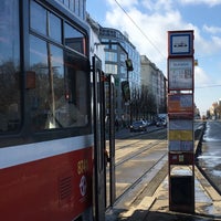 Photo taken at Želivského (tram) by Jirka J. on 2/17/2017