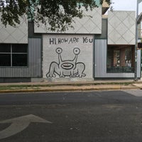 Photo taken at Hi How Are You? | Jeremiah the Innocent Frog. (1993) mural by Daniel Johnston by Walt F. on 10/10/2017