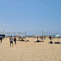 Photo taken at Santa Monica Beach Volleyball Courts by Aziz A. on 7/23/2022