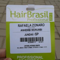 Photo taken at Hair Brasil 2013 by Rafaela Z. on 4/9/2013