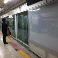Photo taken at Songjeong Stn. by Sean M. on 10/23/2013