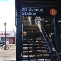 Photo taken at MTA Subway - 20th Ave (D) by Teresa H. on 2/26/2014