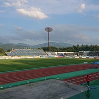 Photo taken at NDsoft Stadium Yamagata by Stainless on 8/31/2019
