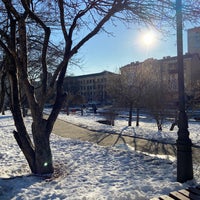 Photo taken at Сквер ім. Заньковецької by Nadia Z. on 2/4/2022