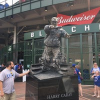 Photo taken at Harry Caray Statue by Omri Amrany &amp;amp; Lou Cella by Christopher V. on 6/4/2017