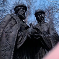 Photo taken at Памятник Петру и Февронии by Данька И. on 4/6/2014