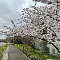 Photo taken at 勝島運河 by Yusuke S. on 4/4/2024