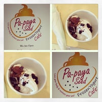 Photo taken at Papaya Seed Frozen Yogurt by Melissa M. on 8/9/2013
