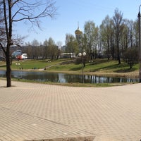 Photo taken at Озеро в парке 1100-летия by Ольга Д. on 5/2/2013