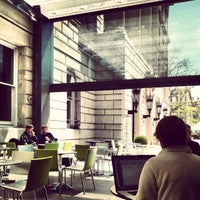 Photo taken at Brad&amp;#39;s Cafe at Columbia University School of Journalism by Maxwell F. on 4/29/2012