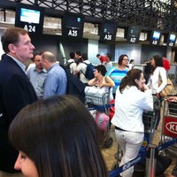 Photo taken at Check-in Avianca by Luís P. on 12/8/2011