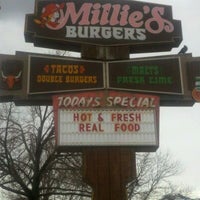 Photo taken at Millies Burgers by j37hr0 on 3/16/2012