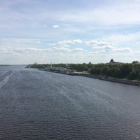 Photo taken at Октябрьский мост by Alexander K. on 5/9/2016