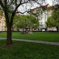 Photo taken at Park na náměstí 14. října (2. část: s Medvědí fontánou) by Jakub P. on 4/14/2017