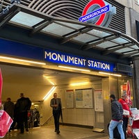 Photo taken at Monument London Underground Station by Janner A. on 10/28/2022