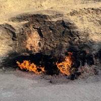 Photo taken at Yanar Dag (Burning Mountain) by Nihan E. on 10/28/2023