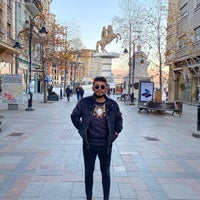 Photo taken at Warrior on a Horse Fountain by Can TOPALOGLU on 12/1/2019