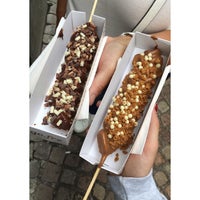 Photo taken at Go.fre | Belgian Waffles on a Stick by Justine V. on 8/11/2016