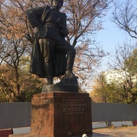 Photo taken at Памятник Маршалу Жукову by Ольга В. on 10/19/2018