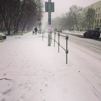 Photo taken at Остановка «Пулковская улица» by Nino A. on 3/19/2014