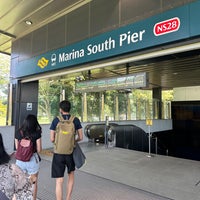 Photo taken at Marina South Pier MRT Station (NS28) by Alan S. on 8/27/2023