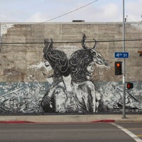 Photo taken at Redemption of Angels, mural by FIND Art Magazine on 4/19/2013
