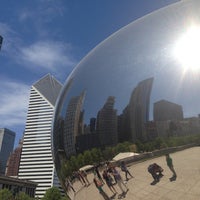 Photo taken at Cloud Gate by Anish Kapoor (2004) by pinky w. on 5/16/2013