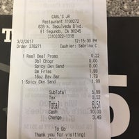 Photo taken at Carl&amp;#39;s Jr. / Green Burrito by Chimmy .. on 3/2/2017