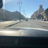 Photo taken at Heydər Əliyev prospekti / Heydar Aliyev avenue by Eser D. on 1/22/2022