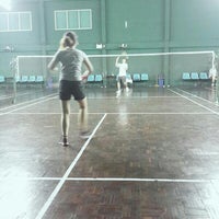 Photo taken at S.T. Badminton Court by thanyaporn s. on 5/21/2014