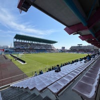 Photo taken at Ekimae Real Estate Stadium by えすえむ on 3/16/2024