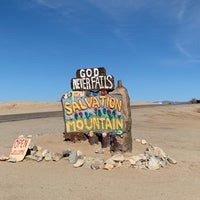 Photo taken at Salvation Mountain by Yoyo B. on 1/6/2023