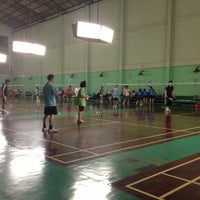 Photo taken at Nares Badminton Court by Jumpon K. on 5/12/2013