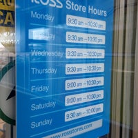 ross hours for sunday