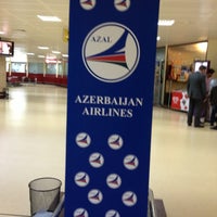 Photo taken at Heydar Aliyev International Airport (GYD) by Vugar A. on 4/26/2013