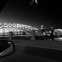 Photo taken at Bolsheokhtinsky Bridge (Peter the Great Bridge) by Karry Shefer 🐾 on 7/5/2015