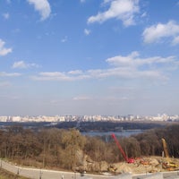 Photo taken at Русанівський метроміст by Iulia S. on 3/24/2019