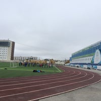 Photo taken at Стадион «Юность» by Mikhail S. on 9/13/2017
