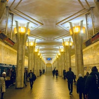 Photo taken at Станция метро «Октябрьская» by Yulia K. on 3/9/2020