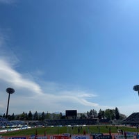 Photo taken at NDsoft Stadium Yamagata by ふぁんぐ on 4/20/2024