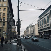 Photo taken at Tverskaya Street by Tanya L. on 1/26/2016