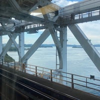 Photo taken at 与島橋 by 凛 m. on 8/30/2021