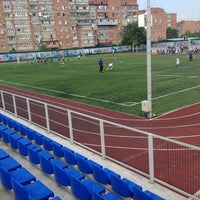 Photo taken at Новый Стадион Шк.46 by Diana B. on 5/31/2014