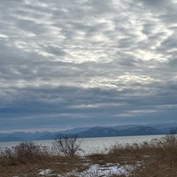 Photo taken at Lake Inawashiro by takeshi on 12/31/2023