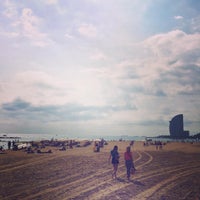 Photo taken at Barceloneta Beach by Mattia A. on 9/26/2015